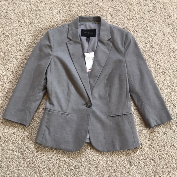 NWT, Banana Republic Gray 3/4 Sleeve Blazer! - Picture 1 of 7